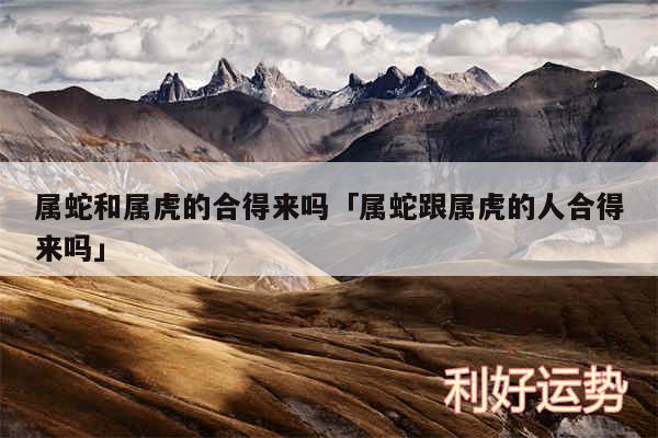 属蛇和属虎的合得来吗及属蛇跟属虎的人合得来吗