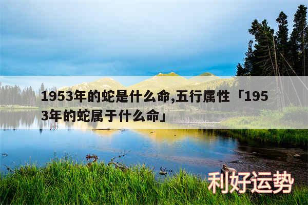 1953年的蛇是什么命,五行属性及1953年的蛇属于什么命