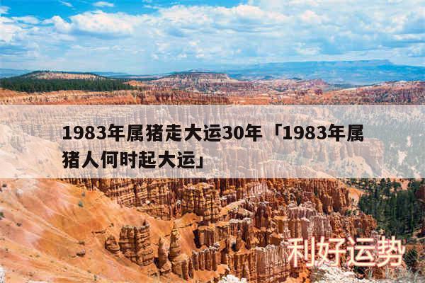1983年属猪走大运30年及1983年属猪人何时起大运