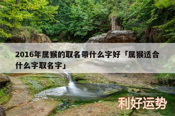 2016年属猴的取名带什么字好及属猴适合什么字取名字