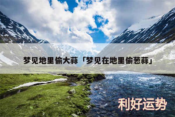 梦见地里偷大蒜及梦见在地里偷葱蒜