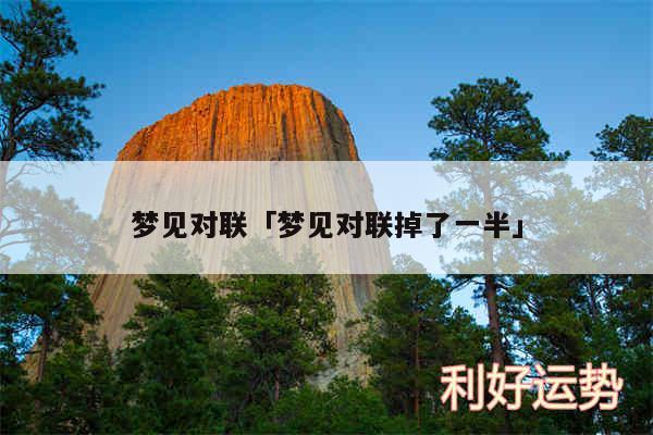 梦见对联及梦见对联掉了一半