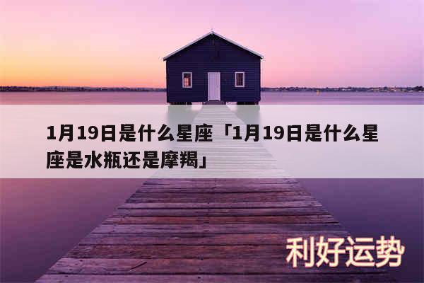1月19日是什么星座及1月19日是什么星座是水瓶还是摩羯
