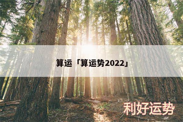 算运及算运势2024