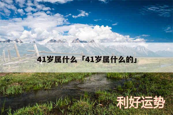 41岁属什么及41岁属什么的