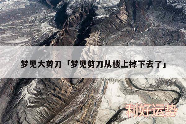 梦见大剪刀及梦见剪刀从楼上掉下去了