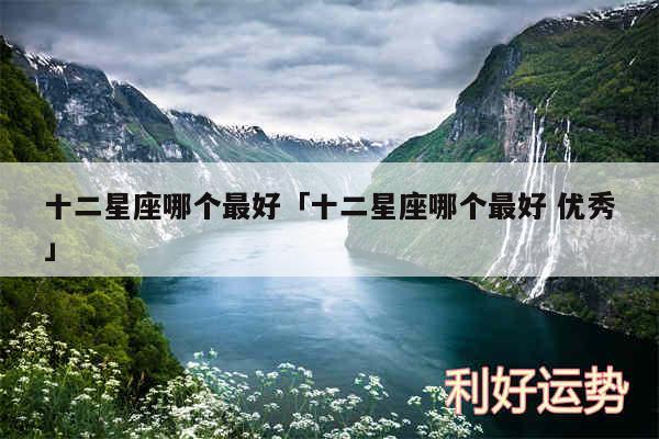 十二星座哪个最好及十二星座哪个最好 优秀