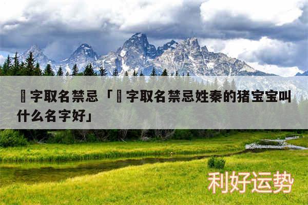 祎字取名禁忌及祎字取名禁忌姓秦的猪宝宝叫什么名字好