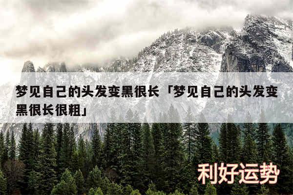 梦见自己的头发变黑很长及梦见自己的头发变黑很长很粗