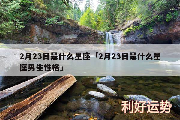 2月23日是什么星座及2月23日是什么星座男生性格