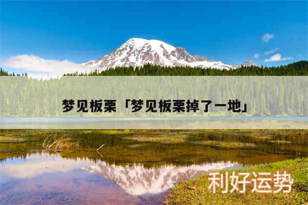 梦见板栗及梦见板栗掉了一地