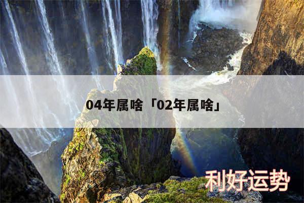 04年属啥及02年属啥