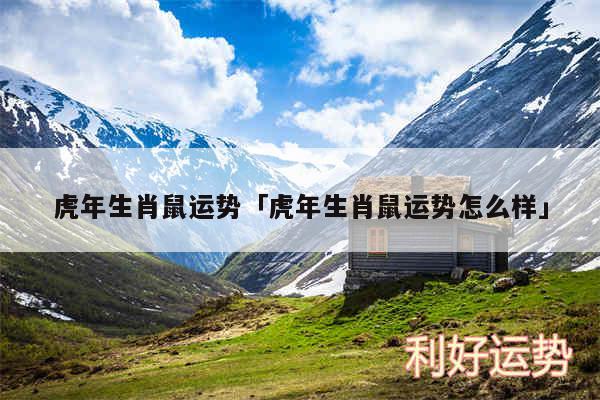 虎年生肖鼠运势及虎年生肖鼠运势怎么样