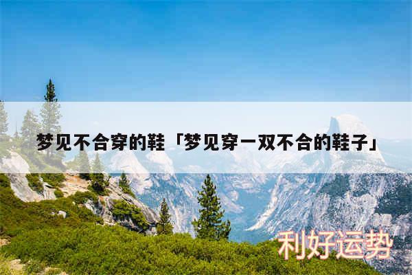 梦见不合穿的鞋及梦见穿一双不合的鞋子