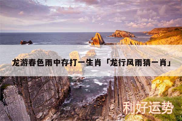 龙游春色雨中存打一生肖及龙行风雨猜一肖
