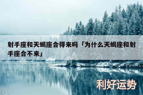 射手座和天蝎座合得来吗及为什么天蝎座和射手座合不来