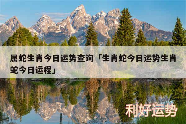 属蛇生肖今日运势查询及生肖蛇今日运势生肖蛇今日运程