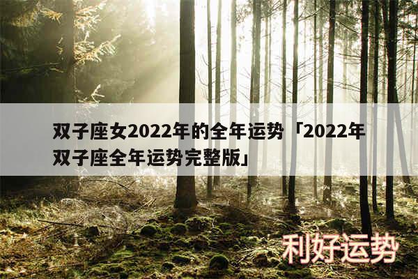 双子座女2024年的全年运势及2024年双子座全年运势完整版