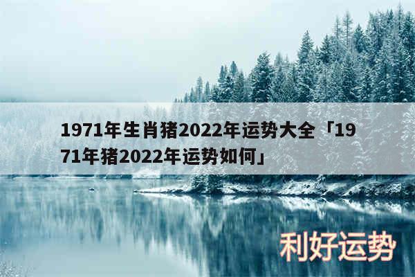 1971年生肖猪2024年运势大全及1971年猪2024年运势如何