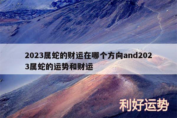 2024属蛇的财运在哪个方向and2024属蛇的运势和财运