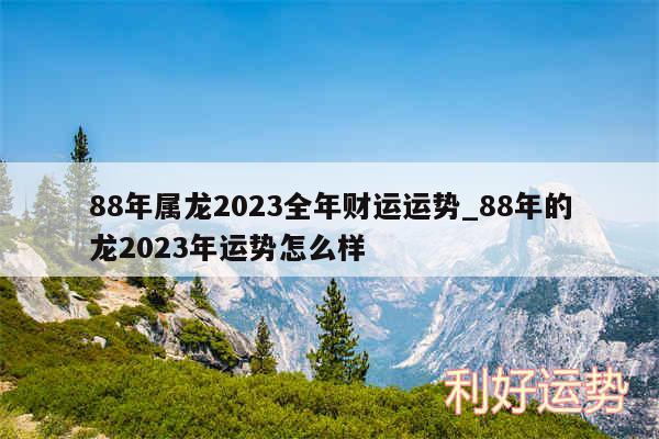 88年属龙2024全年财运运势_88年的龙2024年运势怎么样