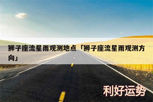 狮子座流星雨观测地点及狮子座流星雨观测方向
