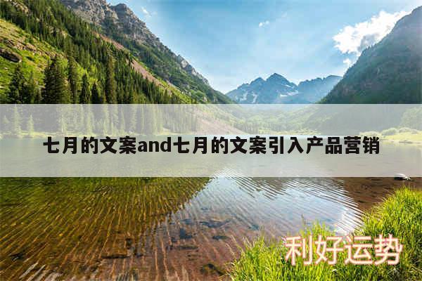 七月的文案and七月的文案引入产品营销