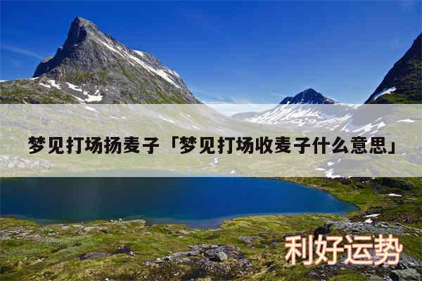 梦见打场扬麦子及梦见打场收麦子什么意思