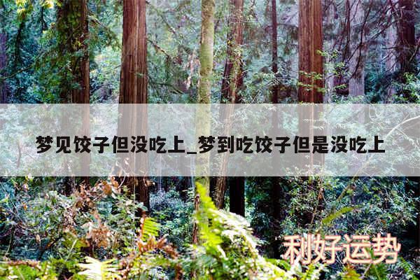 梦见饺子但没吃上_梦到吃饺子但是没吃上
