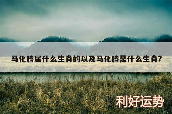 马化腾属什么生肖的以及马化腾是什么生肖?