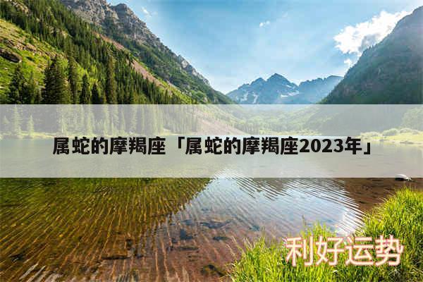 属蛇的摩羯座及属蛇的摩羯座2024年