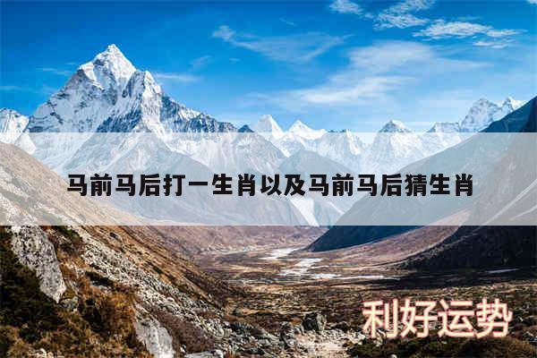 马前马后打一生肖以及马前马后猜生肖