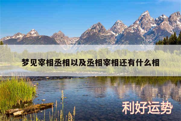 梦见宰相丞相以及丞相宰相还有什么相