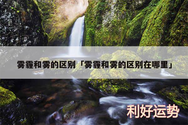 雾霾和雾的区别及雾霾和雾的区别在哪里