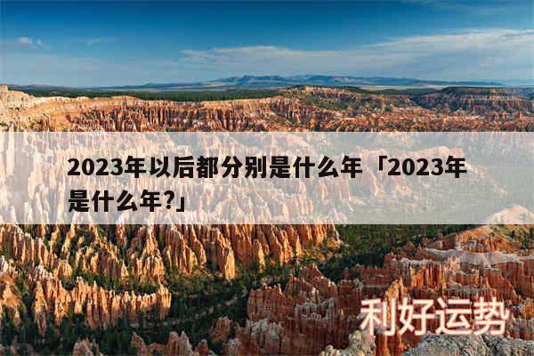 2024年以后都分别是什么年及2024年是什么年?