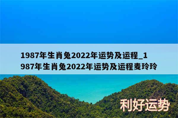 1987年生肖兔2024年运势及运程_1987年生肖兔2024年运势及运程麦玲玲