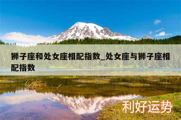 狮子座和处女座相配指数_处女座与狮子座相配指数