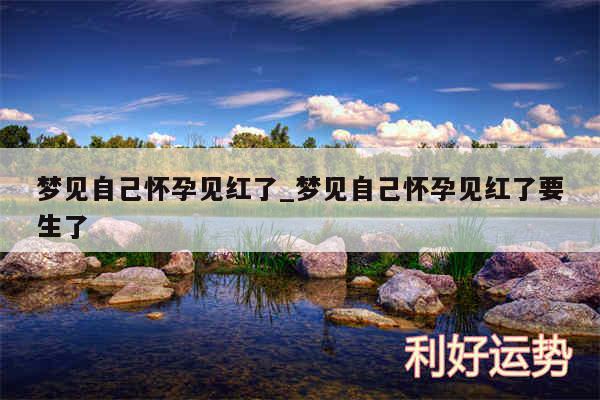 梦见自己怀孕见红了_梦见自己怀孕见红了要生了