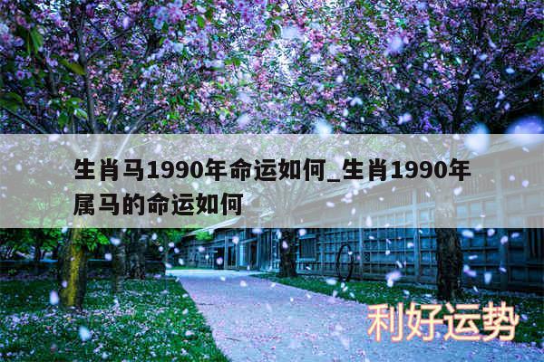 生肖马1990年命运如何_生肖1990年属马的命运如何