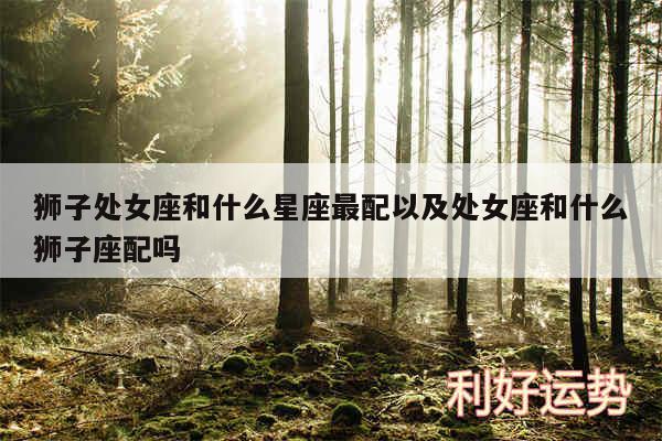 狮子处女座和什么星座最配以及处女座和什么狮子座配吗