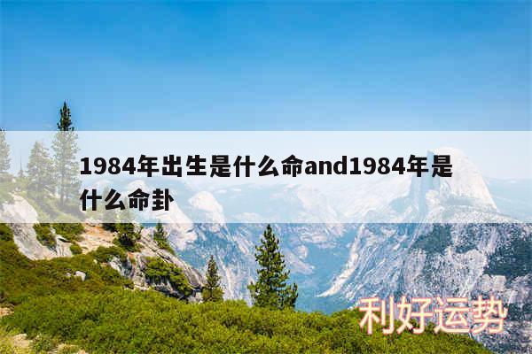 1984年出生是什么命and1984年是什么命卦