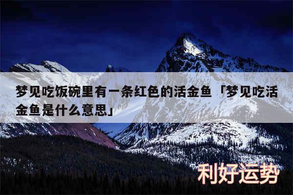 梦见吃饭碗里有一条红色的活金鱼及梦见吃活金鱼是什么意思