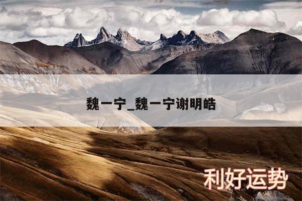 魏一宁_魏一宁谢明皓
