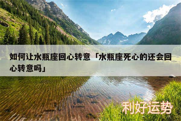 如何让水瓶座回心转意及水瓶座死心的还会回心转意吗