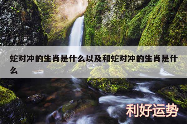 蛇对冲的生肖是什么以及和蛇对冲的生肖是什么