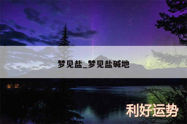 梦见盐_梦见盐碱地