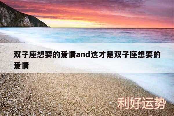 双子座想要的爱情and这才是双子座想要的爱情