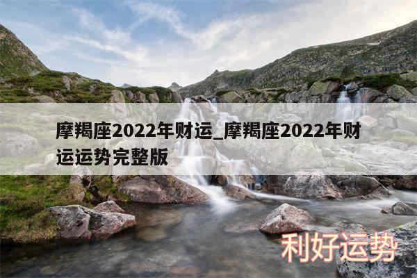 摩羯座2024年财运_摩羯座2024年财运运势完整版