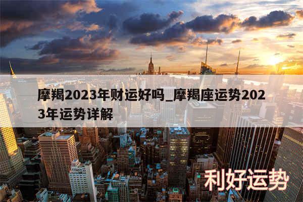 摩羯2024年财运好吗_摩羯座运势2024年运势详解