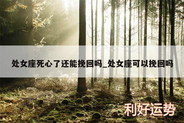 处女座死心了还能挽回吗_处女座可以挽回吗